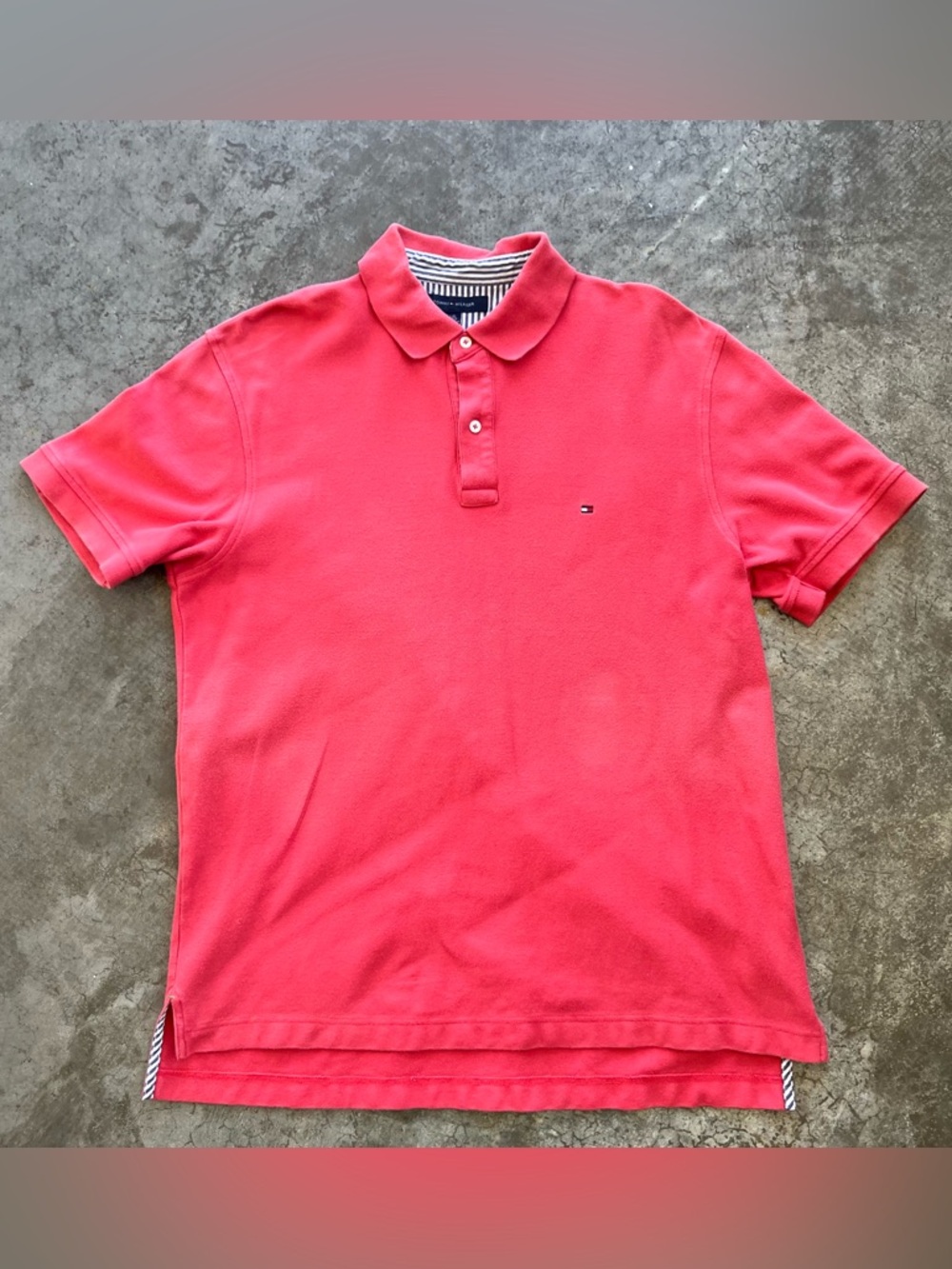 Tommy Hilfiger Men’s Coral-Red Short Sleeve Polo